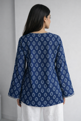 Aaysha Bandhani Wrap-Tie Short Kurti