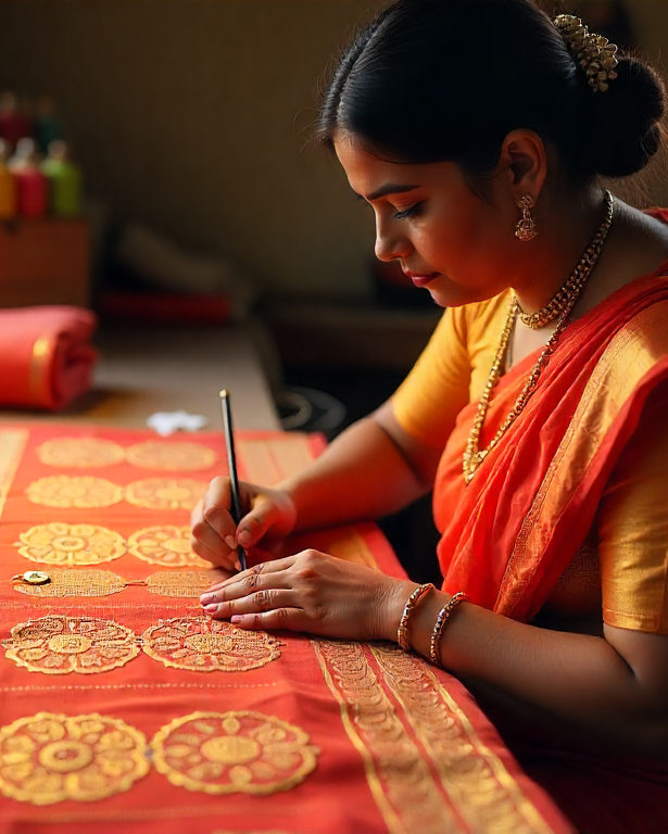 handmade saree - kalyanja