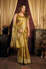 Gold Jacquard Saree pallu weave – KS380