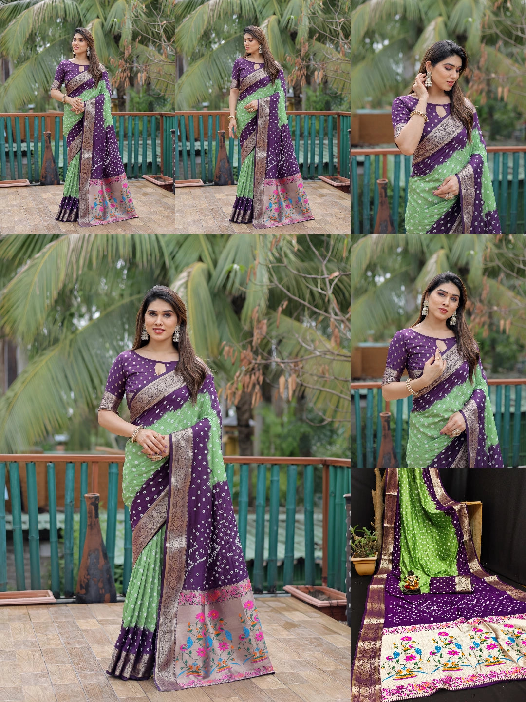 Green Paithani Weaving Saree Kalyanja KS387 – Collage