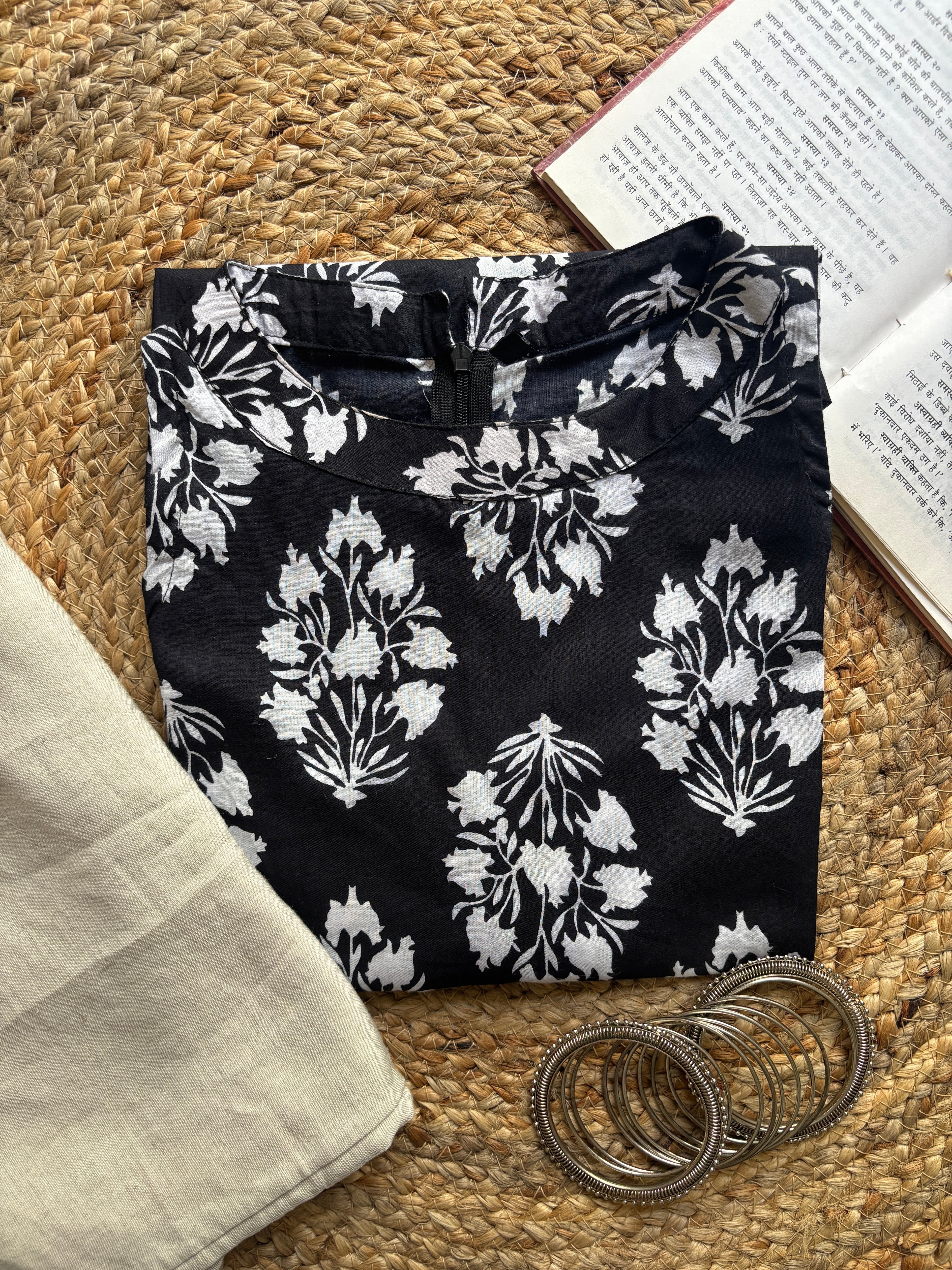 Shania Halter Neck Slit Short Kurti