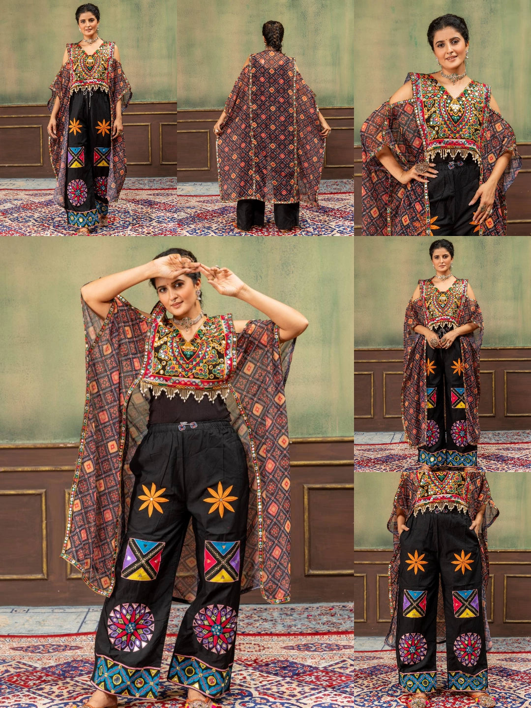 Multicolor Embroidered Coord Set All Angles Collage Kalyanja KC18