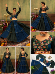 Multicolor Pure Rayon Garba Lehenga product detail view – Kalyanja KL166
