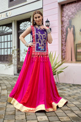 Multicolor Thread Embroidered Lehenga – front full length – KL186 – Kalyanja