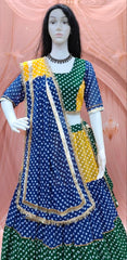 Traditional Bandhani Lehenga Panel Design Detail - Kalyanja KL191