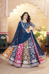 Zari Embroidered Panelled Lehenga Wedding Wear - Kalyanja KL195