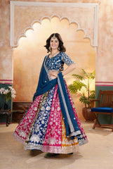 Faux Georgette Heavy Embroidered Lehenga Party Wear - Kalyanja KL195