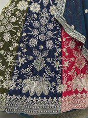 Heavy Zari Embroidered Sequins Lehenga Full Set - Kalyanja KL195
