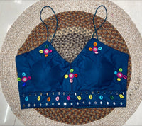 Navy Blue Kodi with Mirror Work Blouse – Garba, Navratri