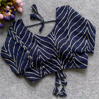 Navy Blue Gota Patti Georgette Blouse