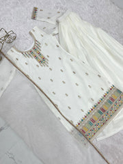 Off White Sequins Embroidered Suit hem panel work detail