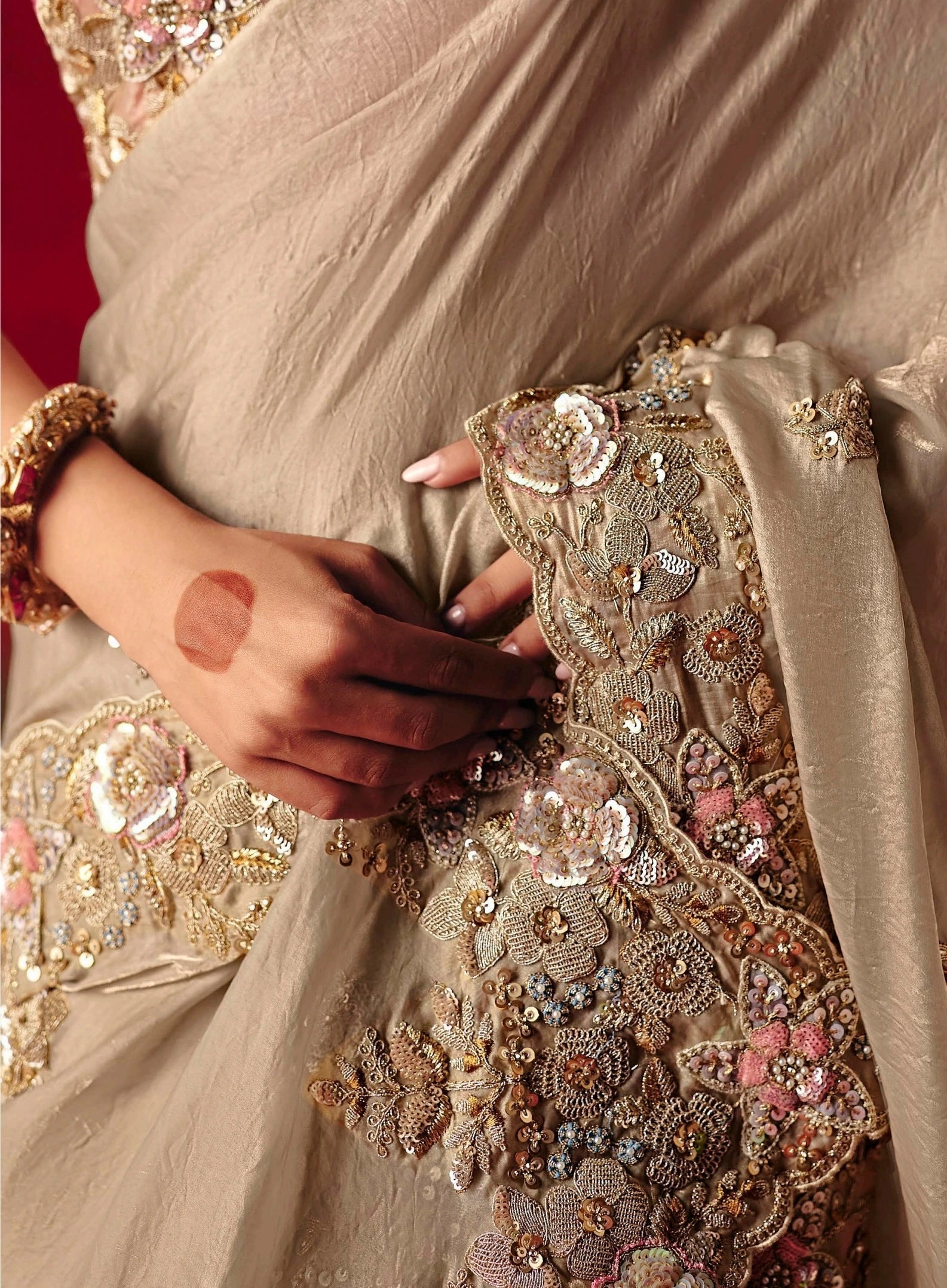 Kiara Embroidered Saree Kalyanja Fashion