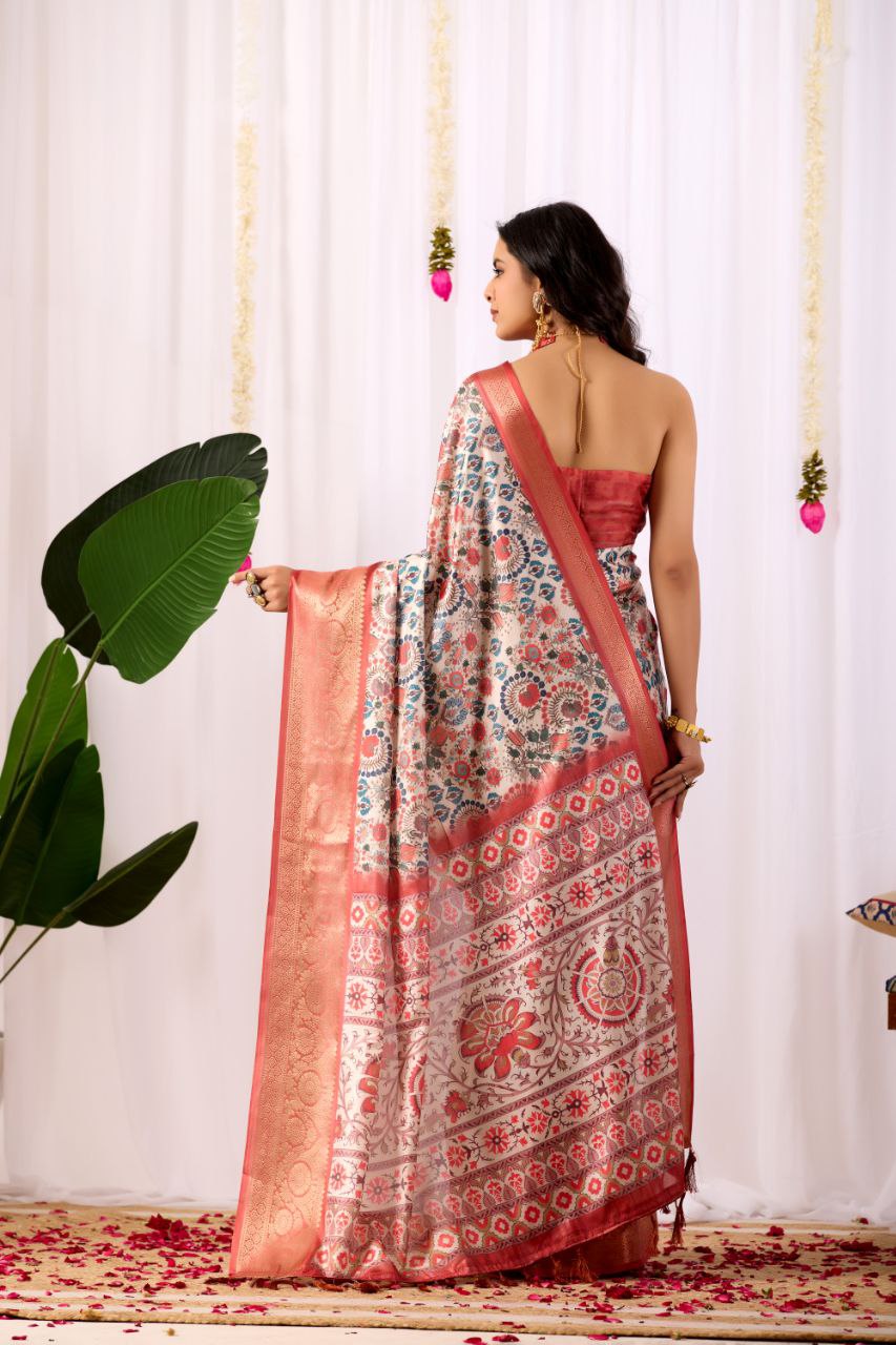 Aarohi Soft Lichi Silk Saree - kalyanja