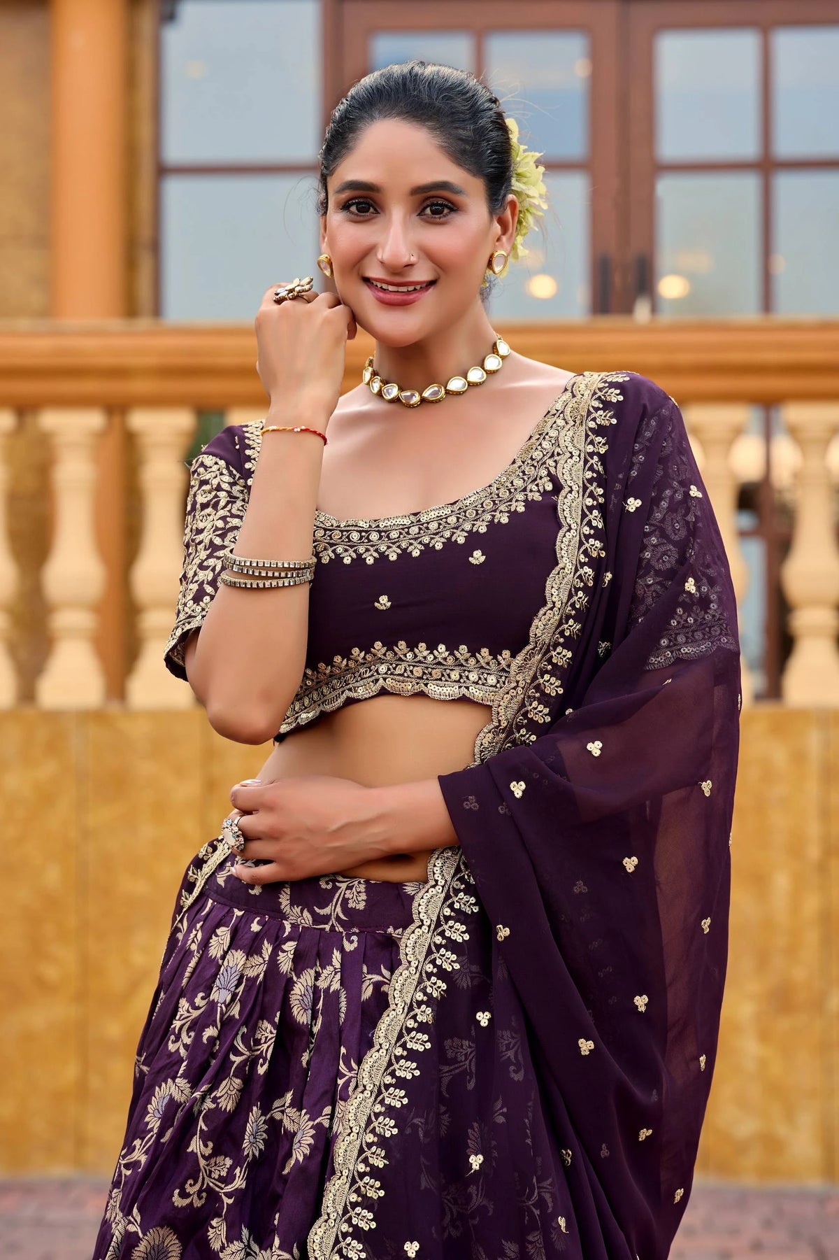 Niharika Sequins Lehenga Set. – Kalyanja
