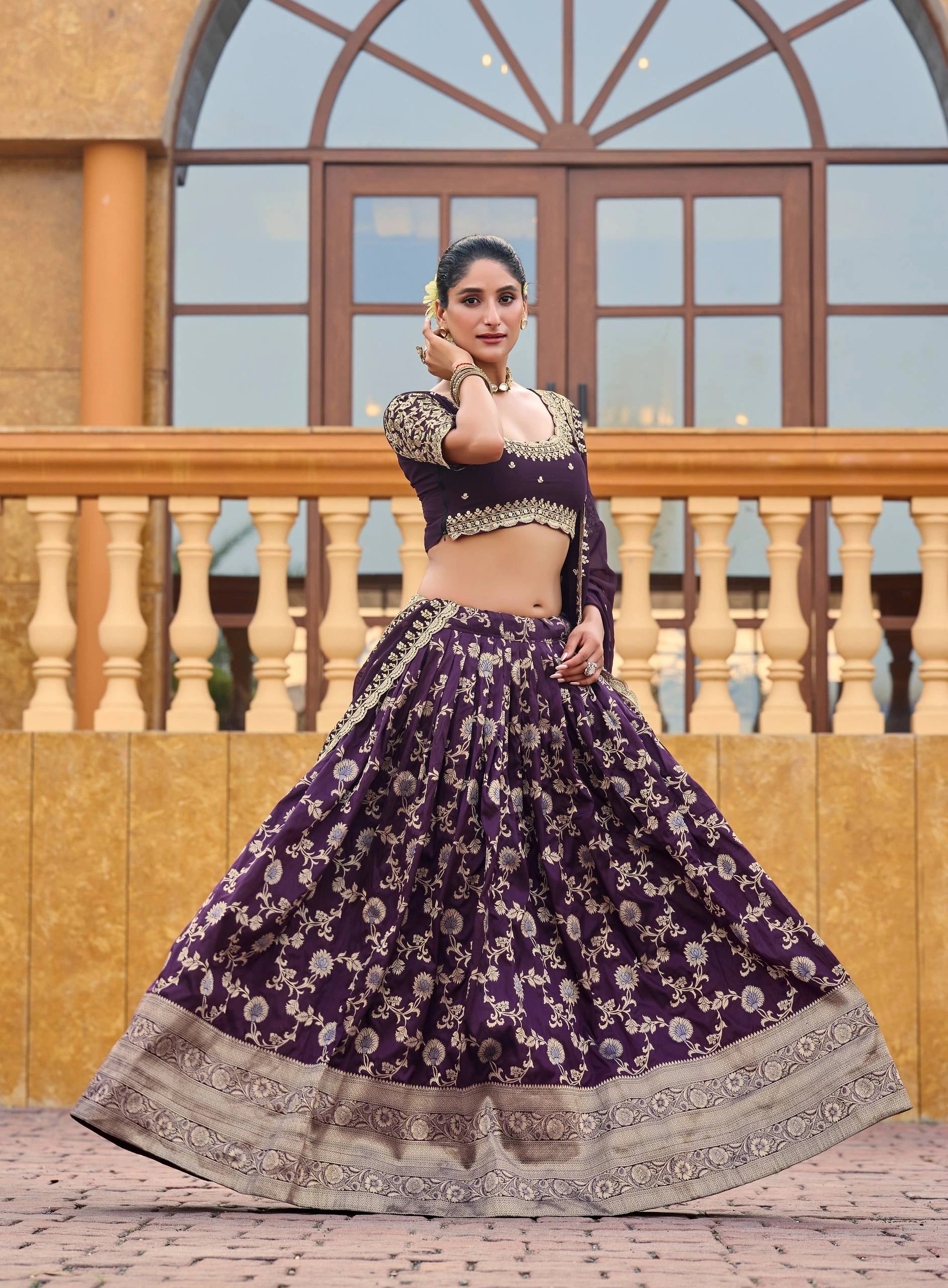 Niharika Sequins Lehenga Set.