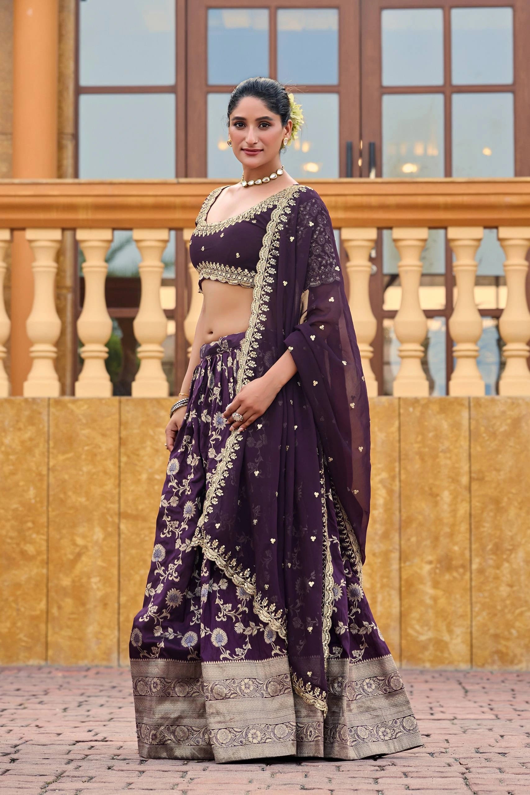 Niharika Sequins Lehenga Set.