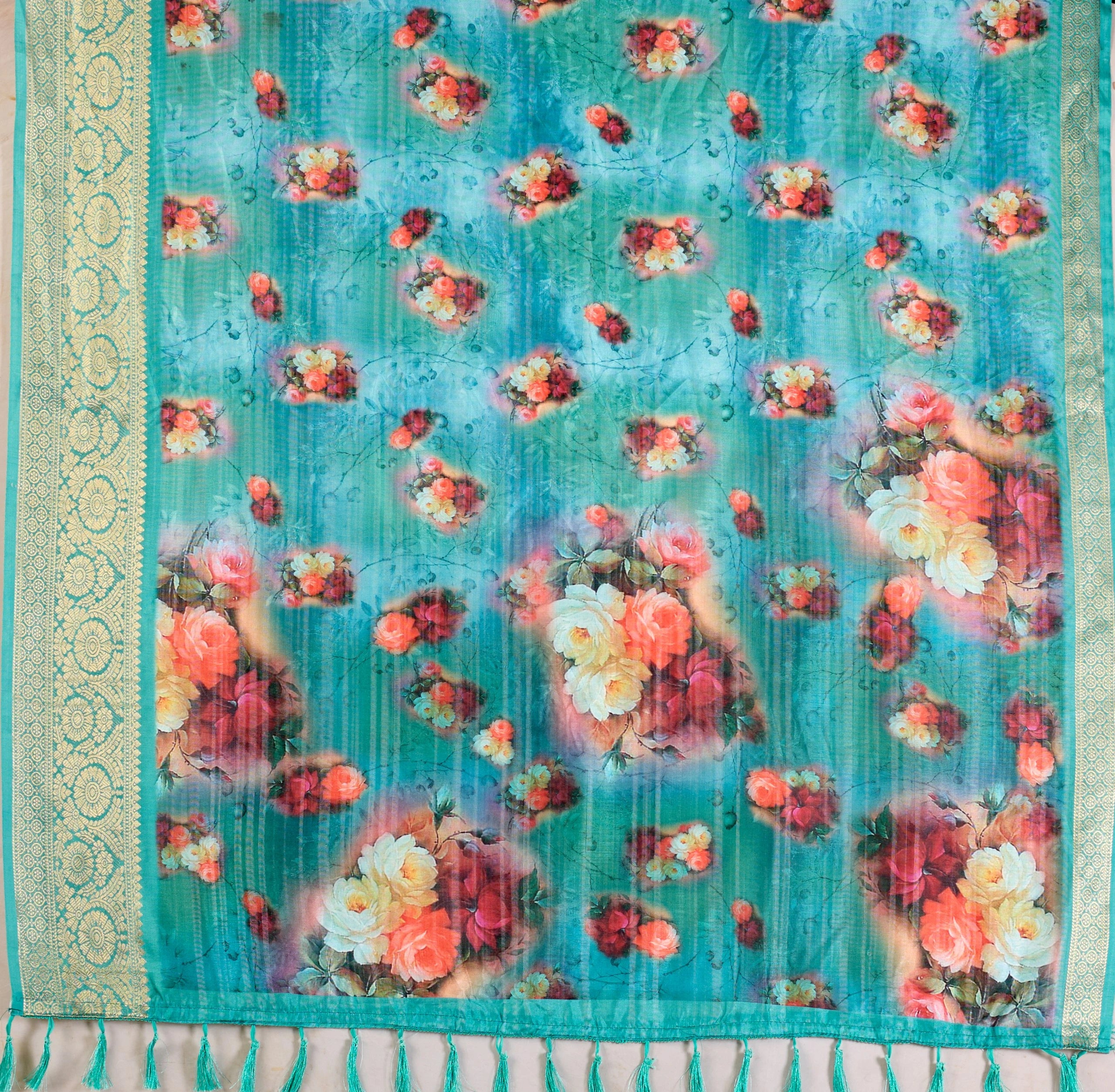 Rizwana Floral Silk Saree
