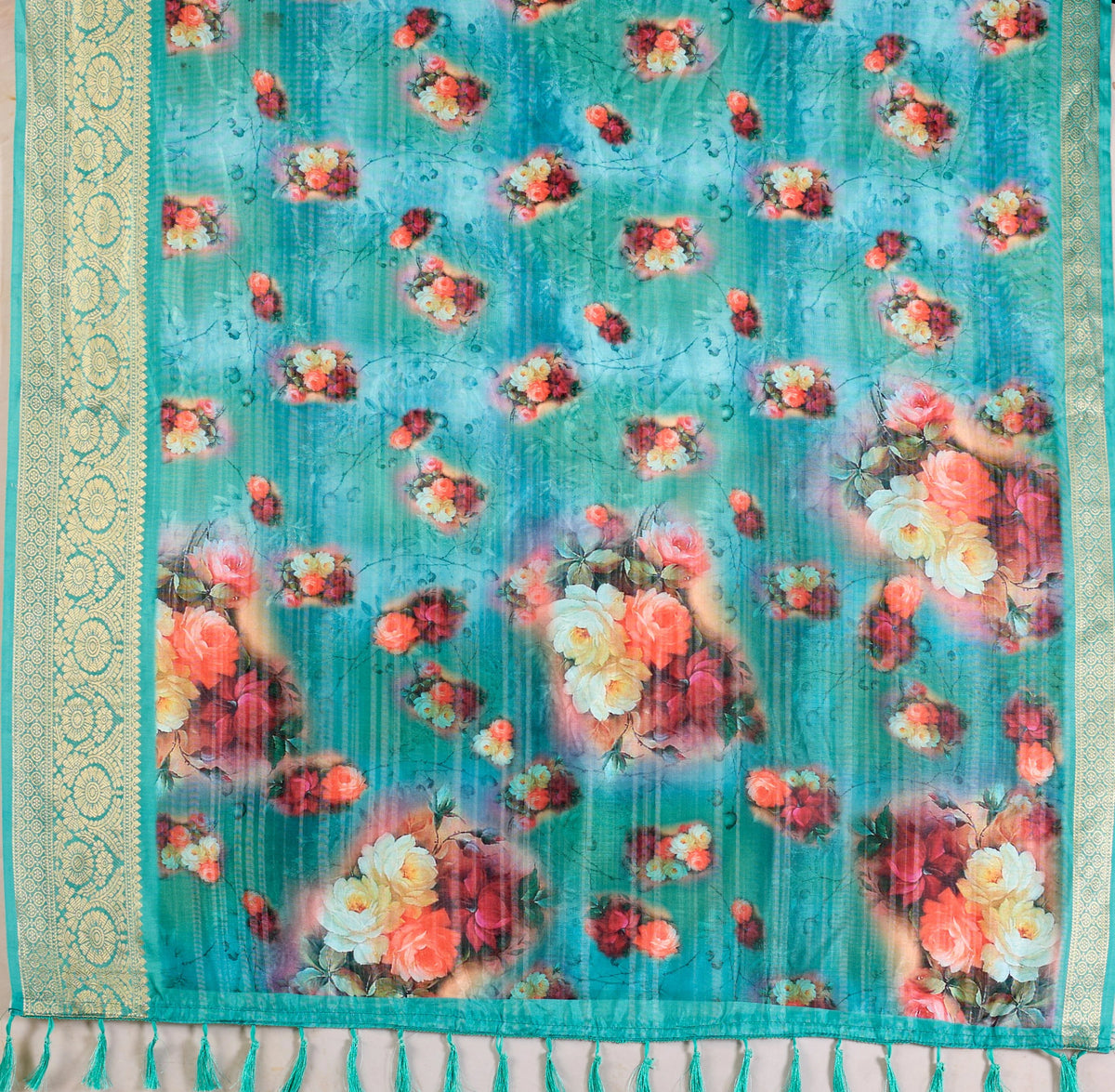 Rizwana Floral Silk Saree - kalyanja