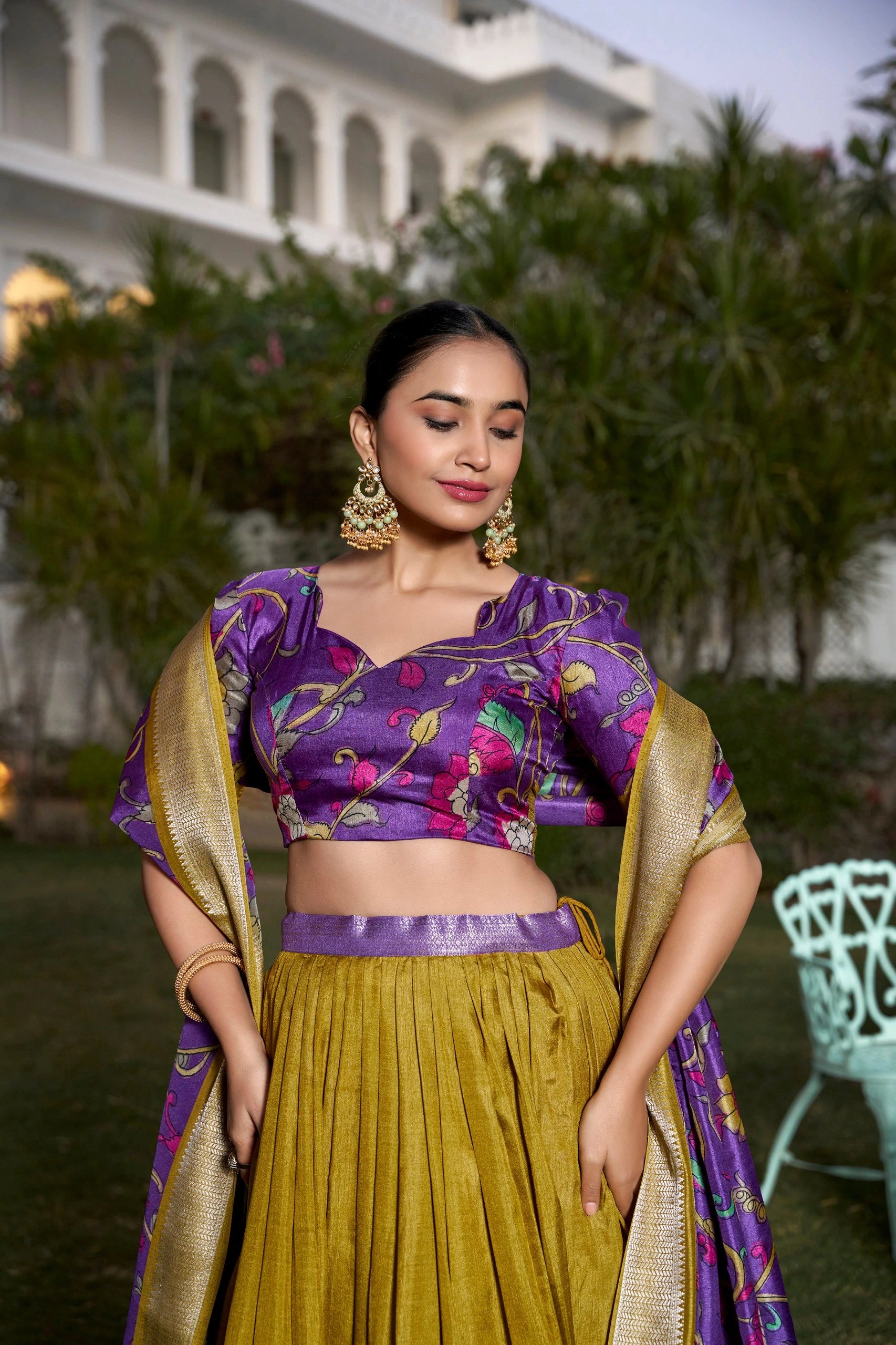 Bhumika Tusser Silk Lehenga.