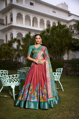 Nehal Tusser Silk Lehenga.
