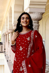 Safiya Chinon Silk Suit