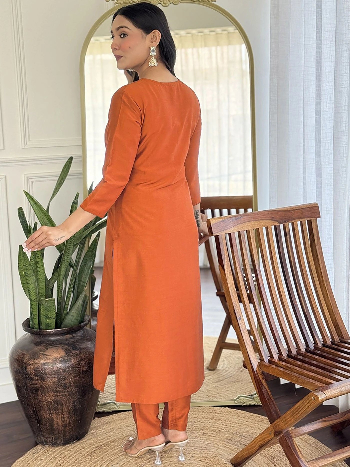 range tesla embroidered kurti set