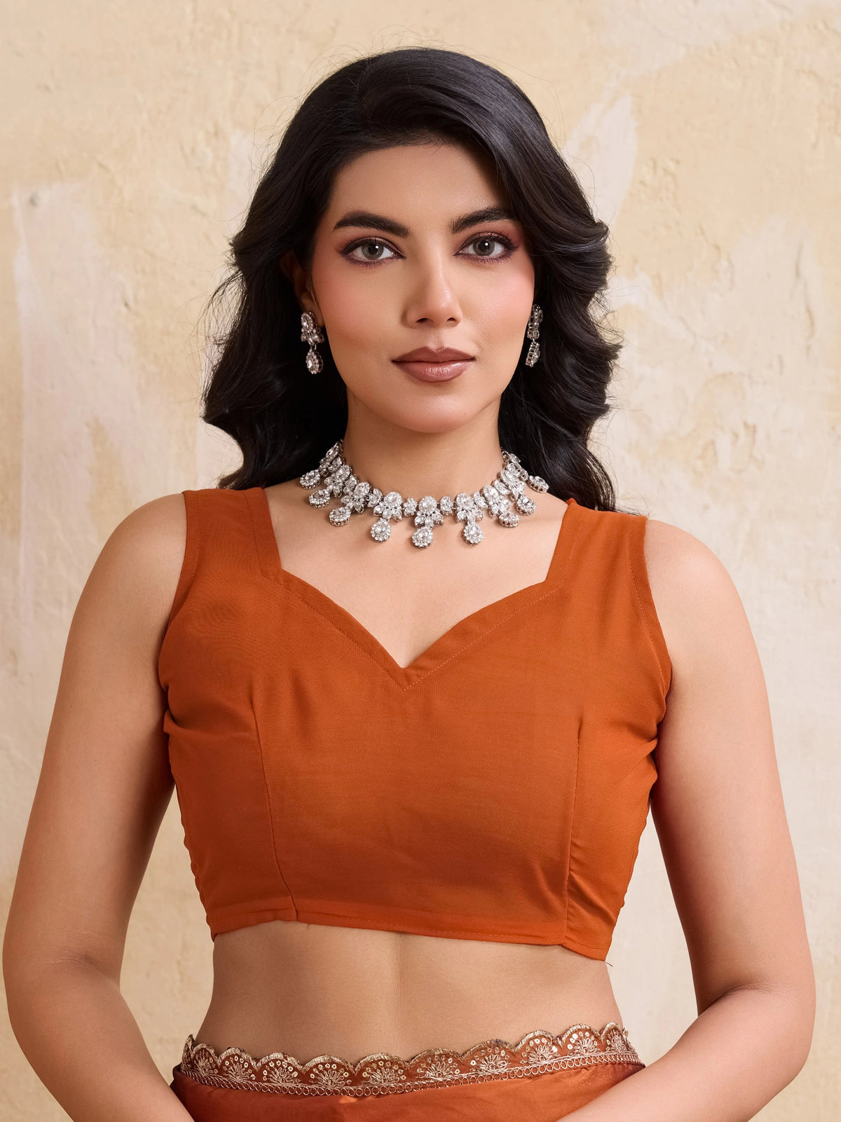 light orange rangoli silk saree