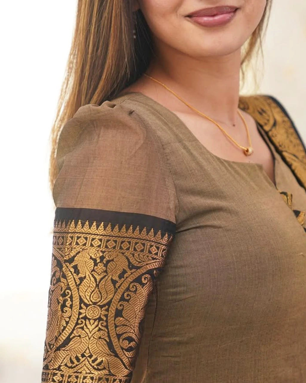 Light Beige Cotton Kurti