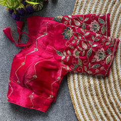 Dark Pink Silk Blouse