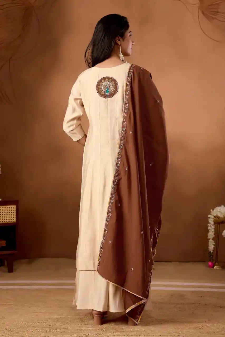 Roman Silk Anarkali Kurti Set