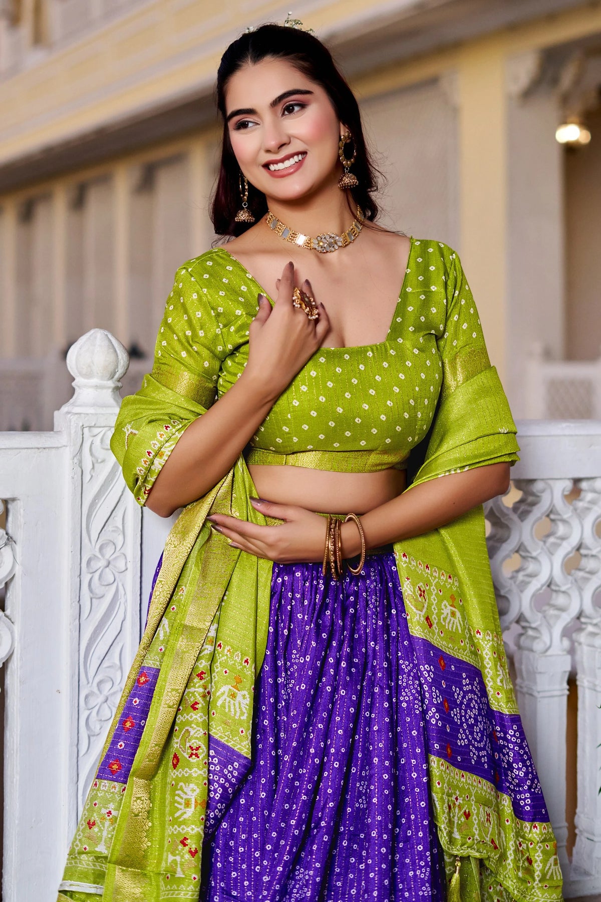Soft Purple Silk Lehenga