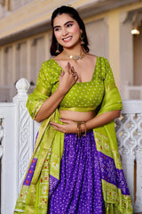 Soft Purple Silk Lehenga