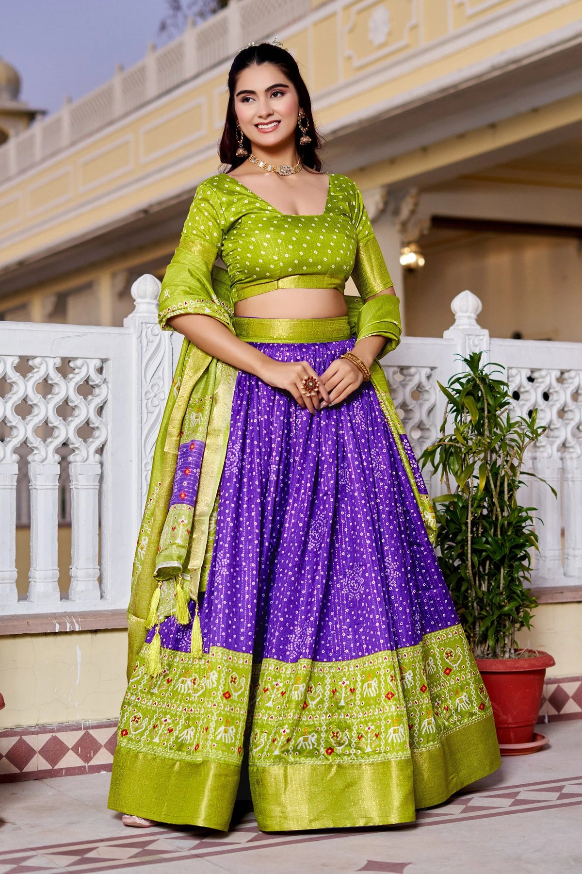 Soft Purple Silk Lehenga