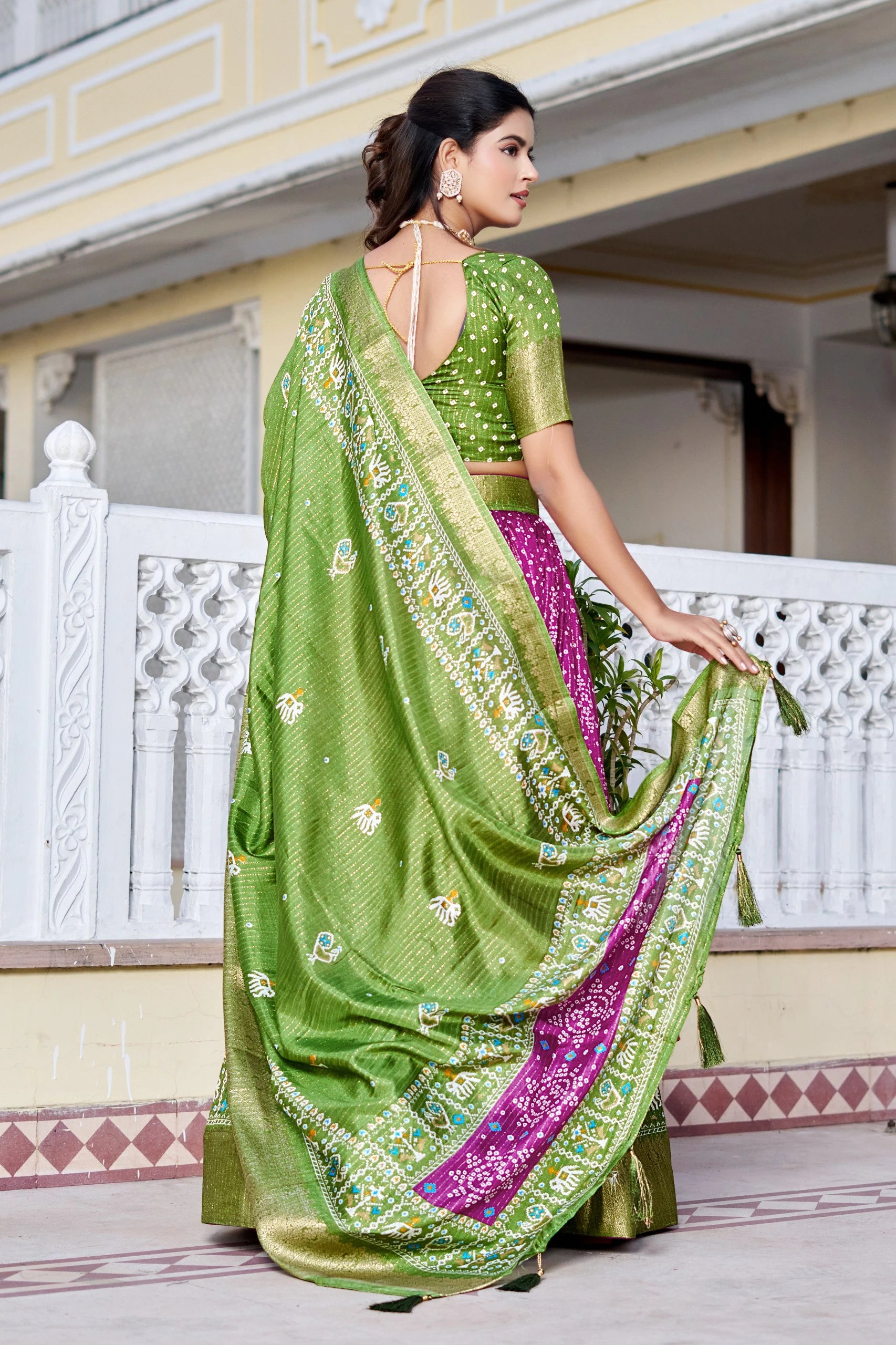 Deep Purple Silk Lehenga