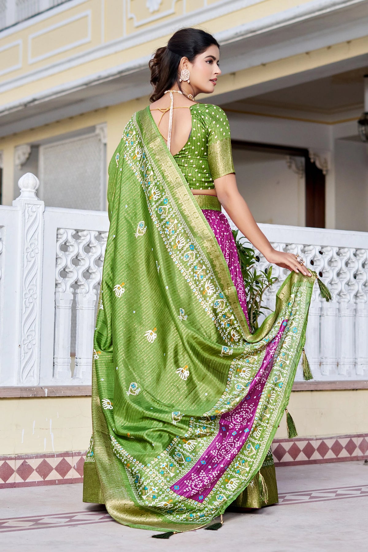 Deep Purple Silk Lehenga