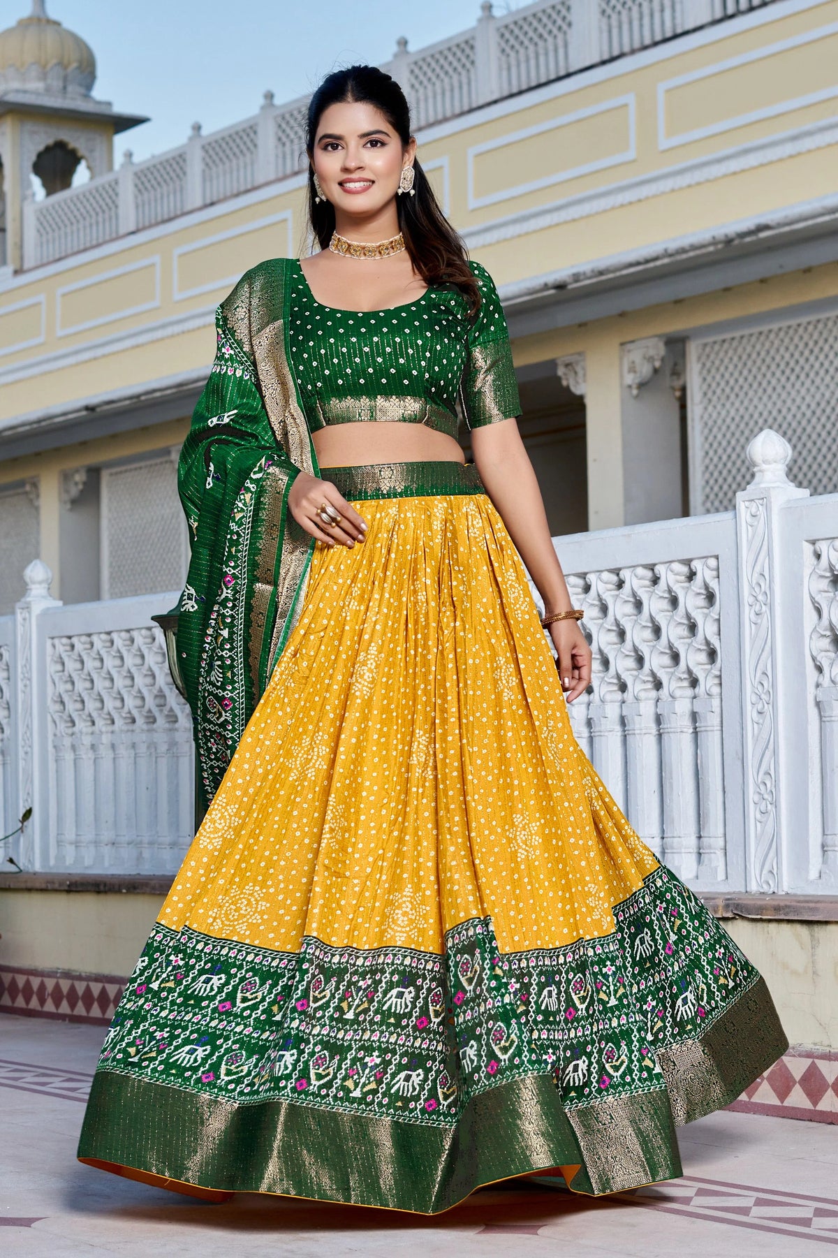 Yellow Silk Lehenga
