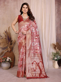 Deep Red Cotton Saree