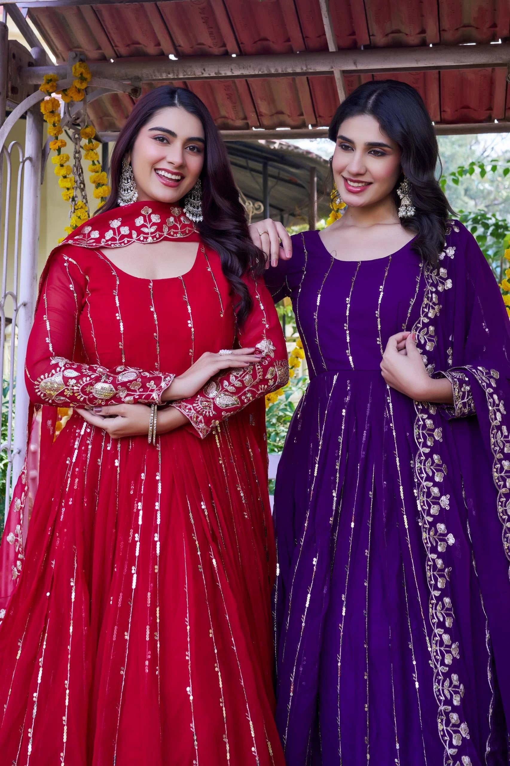 Soft Purple Faux Georgette Suit
