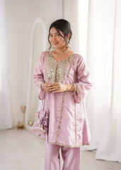 Light Pink Heavy Organza Suit
