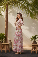 White Georgette Dress