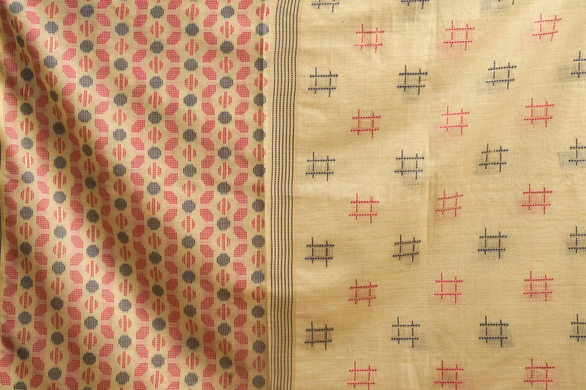 yellow soft spun cotton saree with a silver zari border