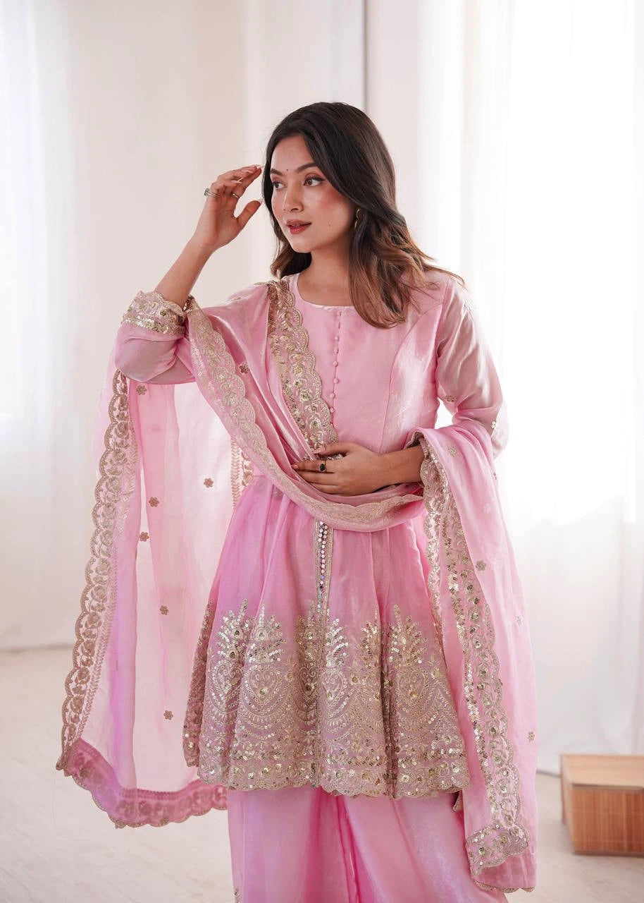 Pink Fendy Silk Suit