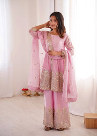 Pink Fendy Silk Suit