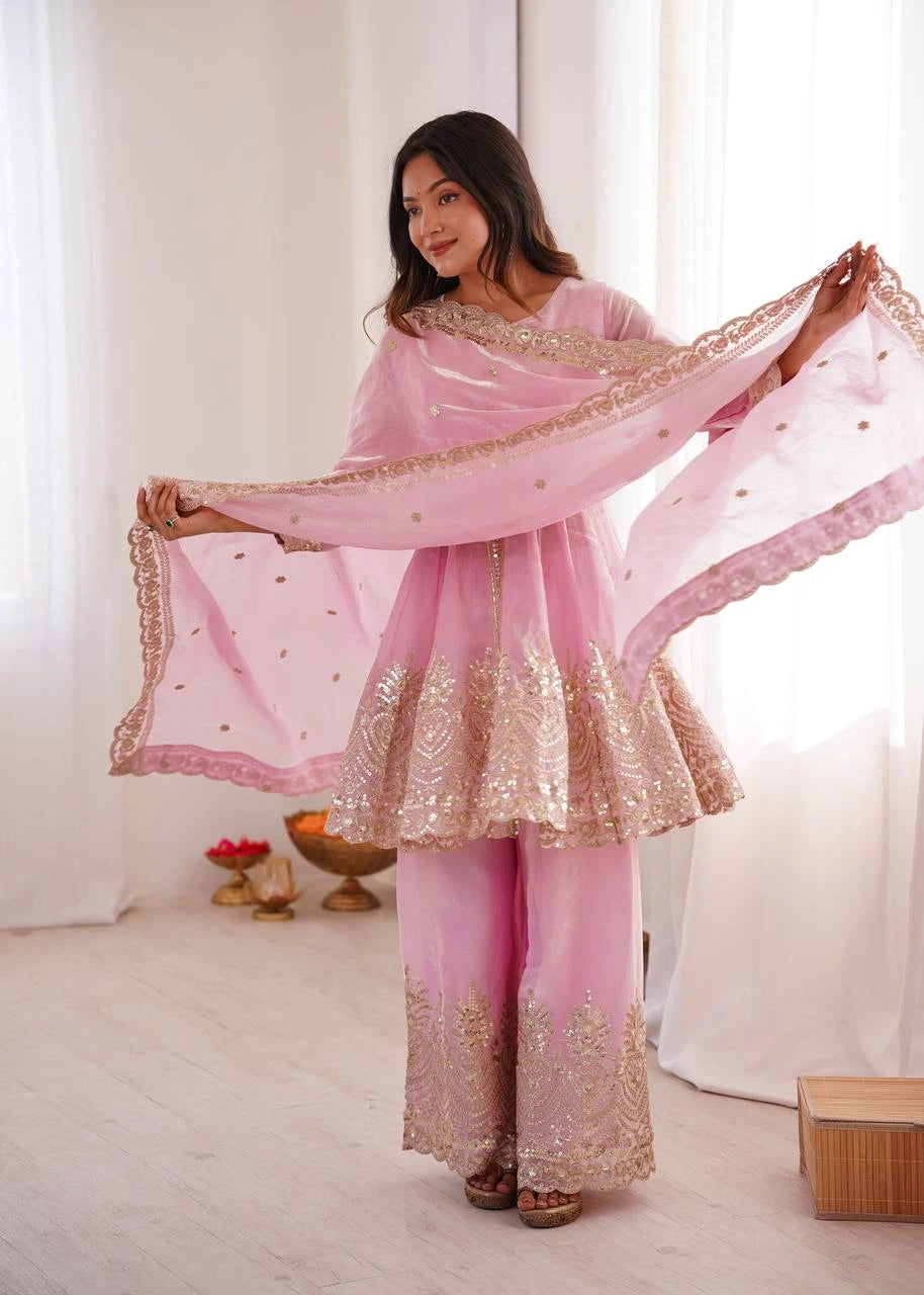 Pink Fendy Silk Suit
