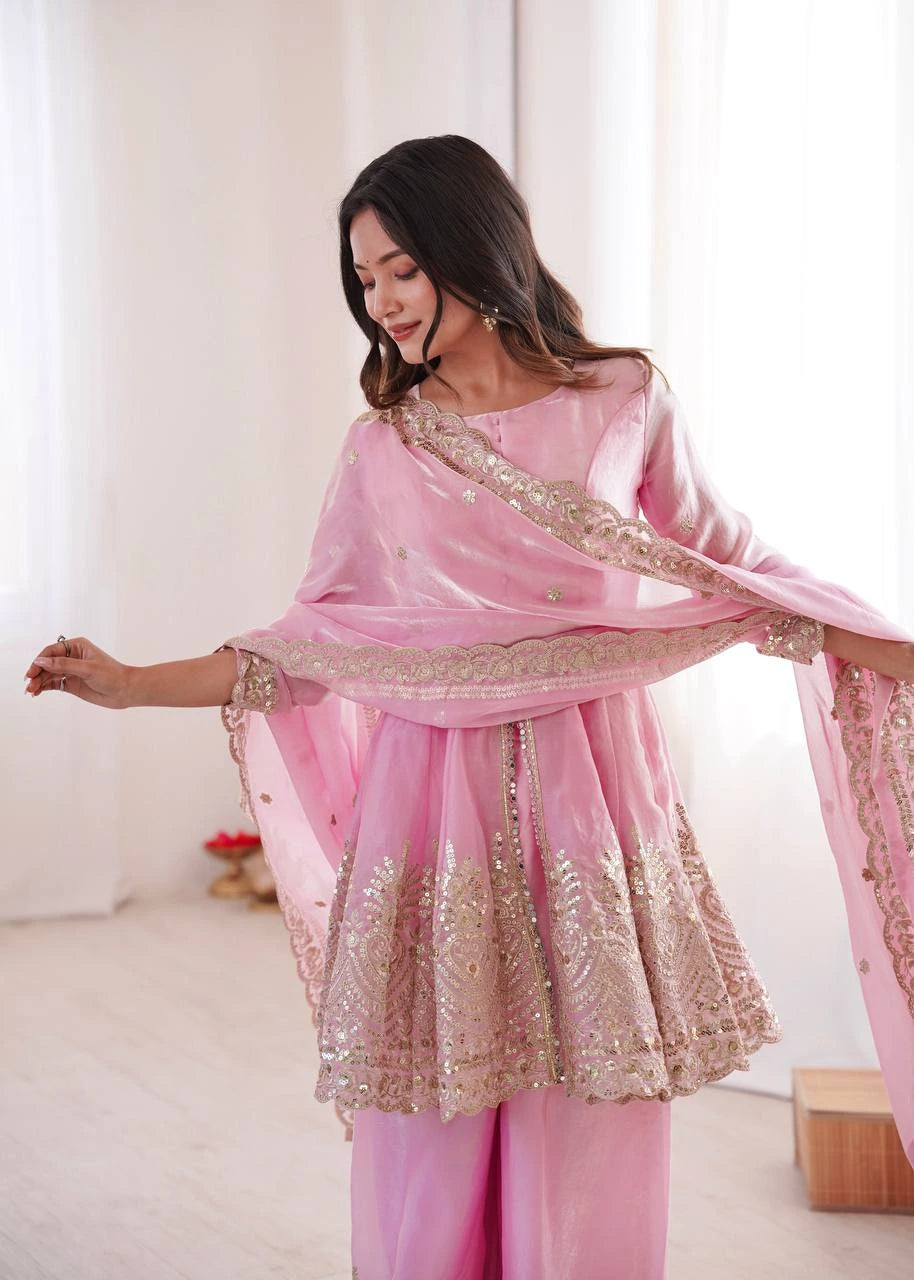 Pink Fendy Silk Suit