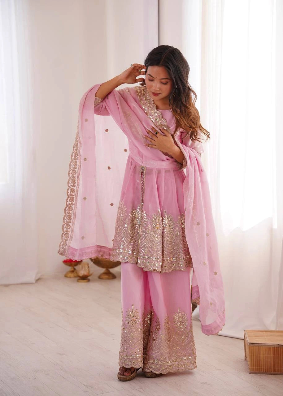 Pink Fendy Silk Suit