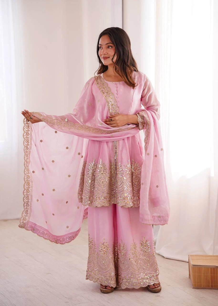 Pink Fendy Silk Suit