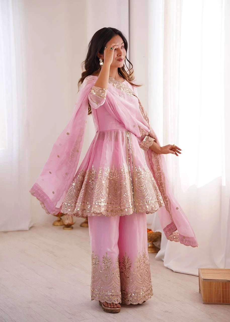 Pink Fendy Silk Suit
