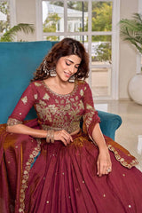 Dark Pink NC Vichitra Lehenga