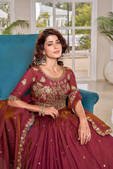 Dark Pink NC Vichitra Lehenga